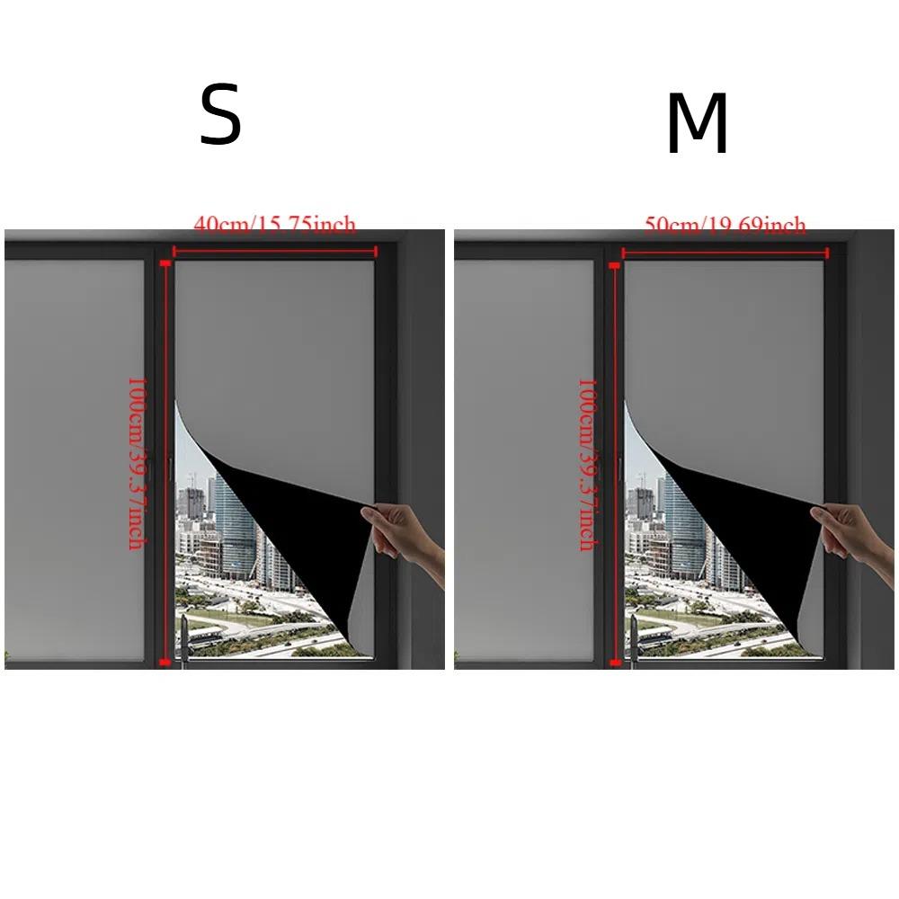 Anti Light Leakage Blackout Glass Sticker Full Blackout Sunshade Film Apartment