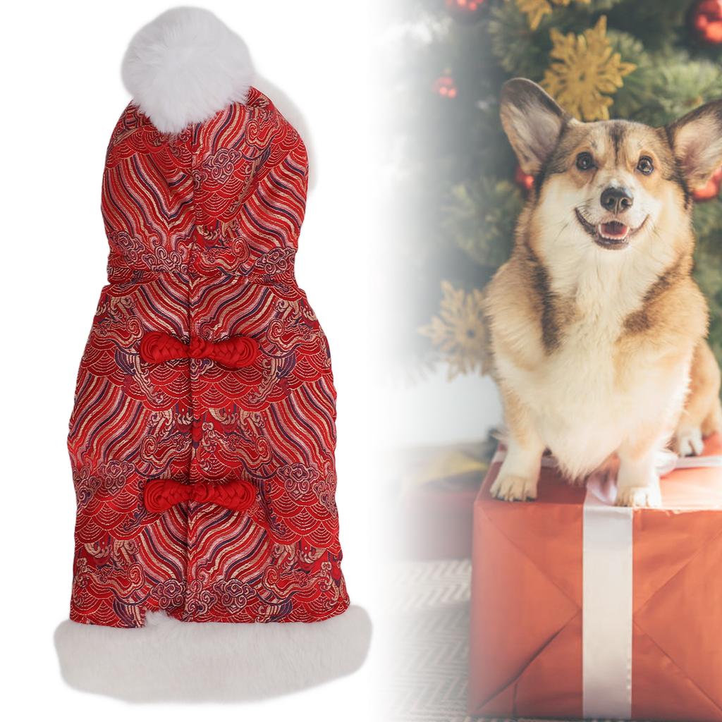 Hunde Tang Anzug Kleidung Herbst und Winter Exquisite Chinesischer Stil Kleidung für Haustierhunde