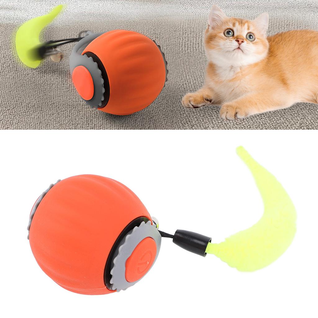 Interactive Rolling Cat Toy   Smart Automatic Self Rolling Pet   Electric Moving   Toy for Indoor Cat Exercise