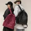 Schoolbag Japanese Schoolbag Mild Girl Vintage Solid Color Backpack Nylon Water-proof Campus Student Super Fire Backpack