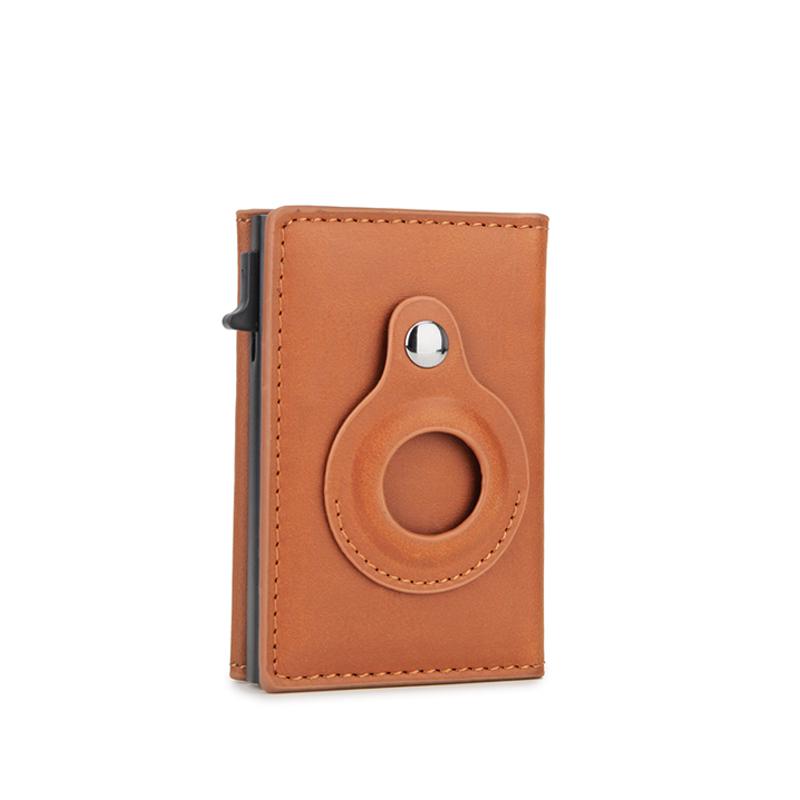 Rfid Card Holder Airtag Wallets Men Money Bag Slim Thin Women Wallets Leather Wallet For Apple Air Tag Purses Smart Black Wallet
