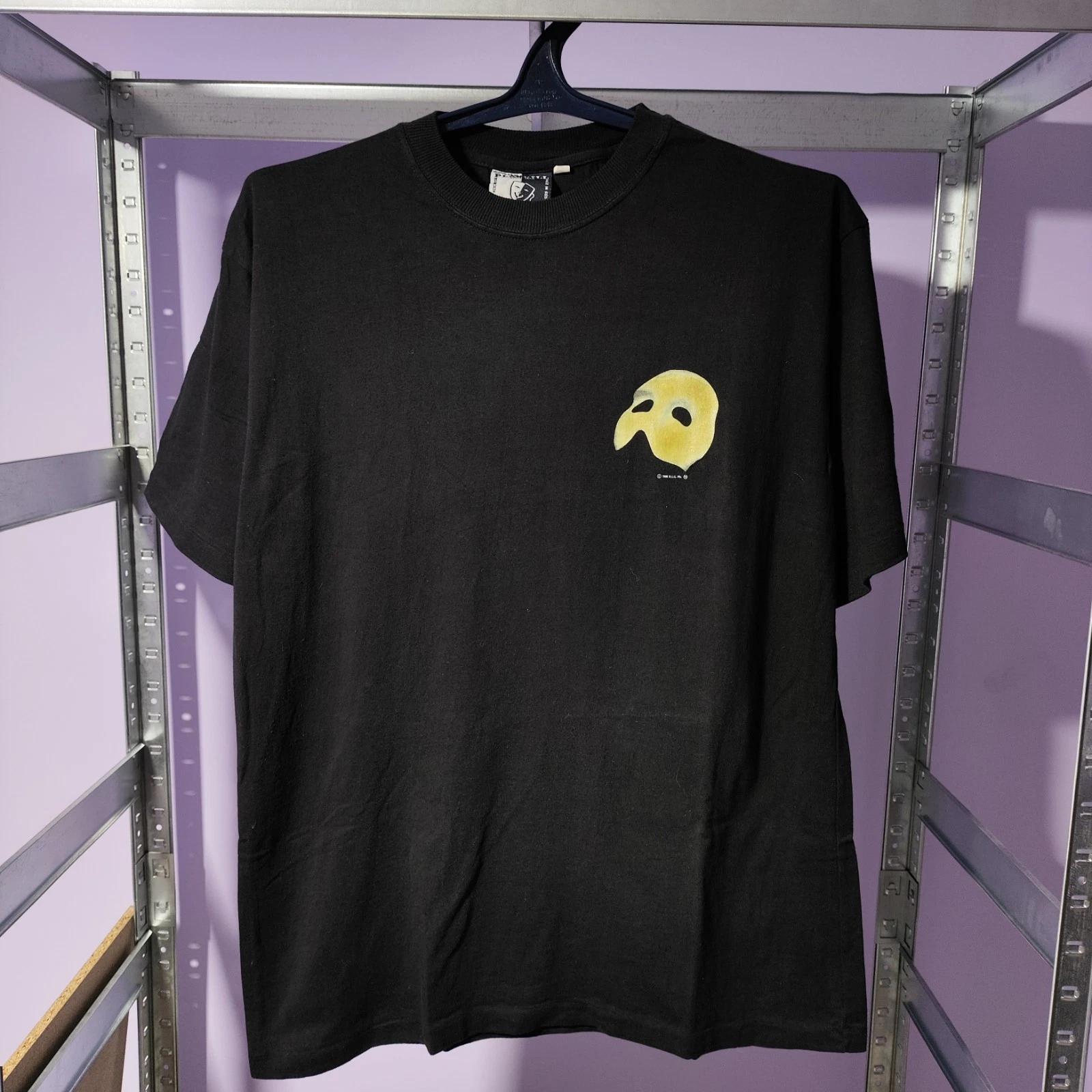 1986 Phantom Of The Opera Broadway T shirt Adult L Blk S