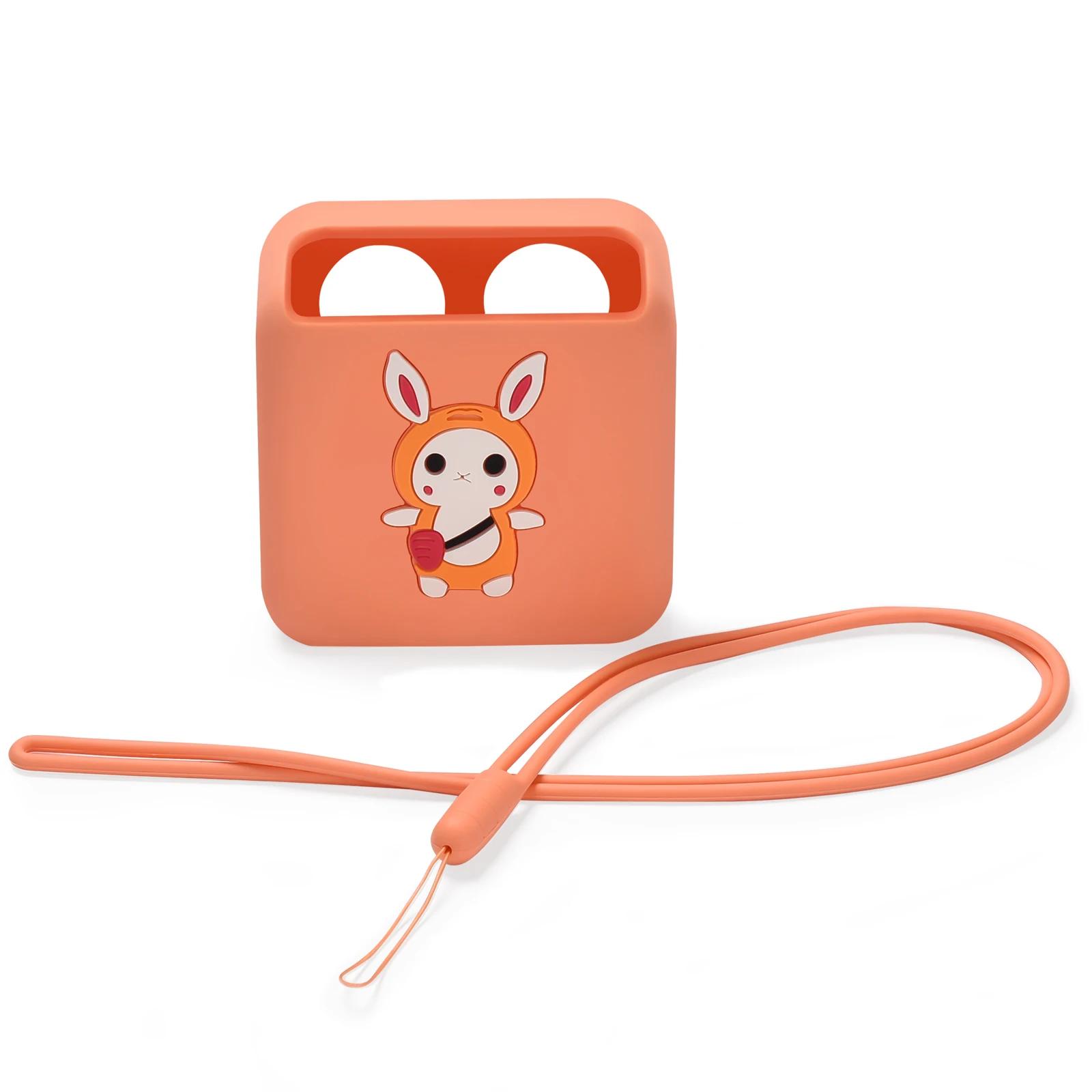 

Для Yoto Mini Player силиконовый чехол противоударный защитный чехол с анти-потерянным шнурком моющиеся мультяшные пылезащитные защитные чехлы оранжевый