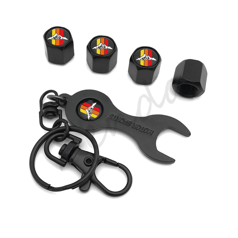 3 Tri Colors Car Wheel Tire Air Valve Stem Caps Badge Logo For Toyota TRD Tacoma Tundra 4Runner Highlander RAV4 Tyre Accessories