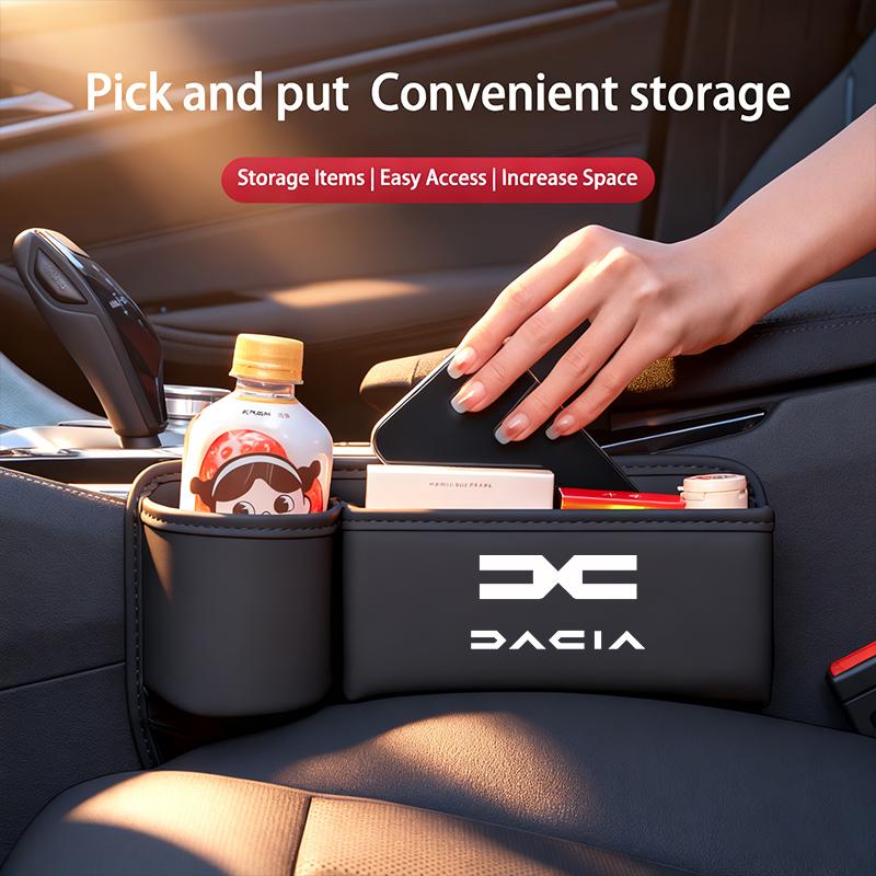 BGS1 Car Seat Gap Water Cup Holder Side Organizer Pocket For Dacia Logan Sandero Duster Lodgy Spring Jogger Dokker Stepway Bigster