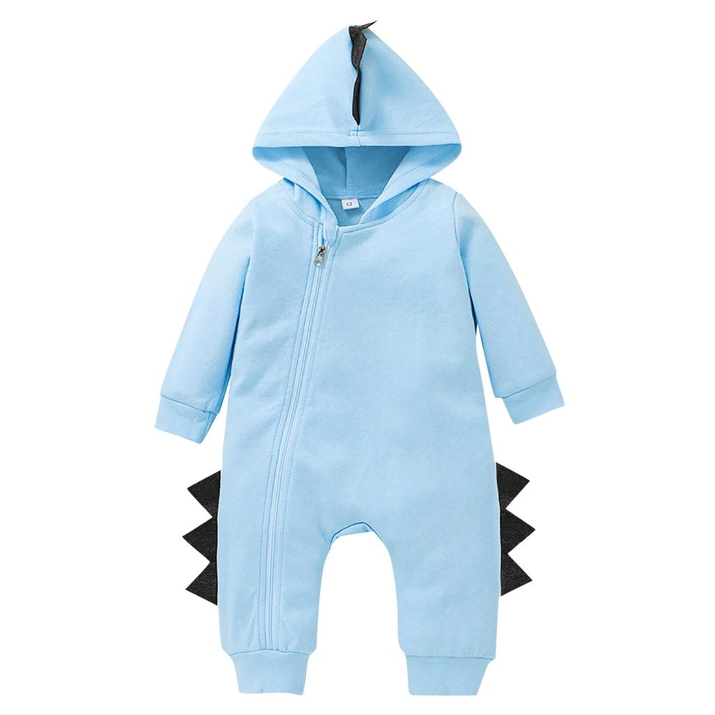 Halloween Baby Krypeklær Vår og Høst Hettegenser Romper Langermet Glidelås Body