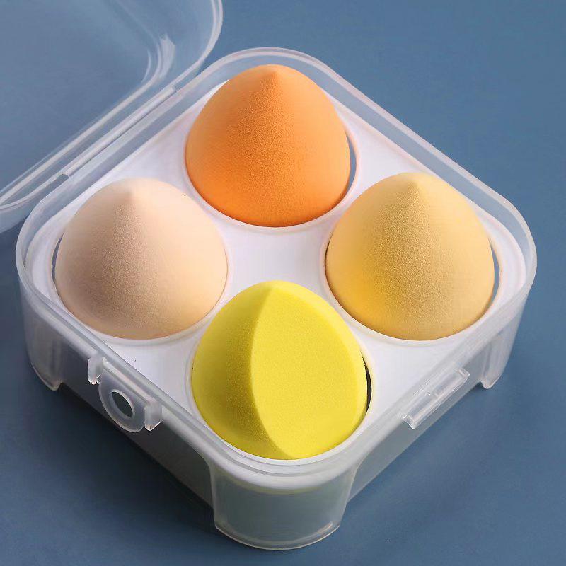 4 Pièces Éponge Maquillage Œuf Houppette Cosmétique Éponges Fond de Teint Houppettes Poudre Accessoires Maquillage Femmes Outils Beauté