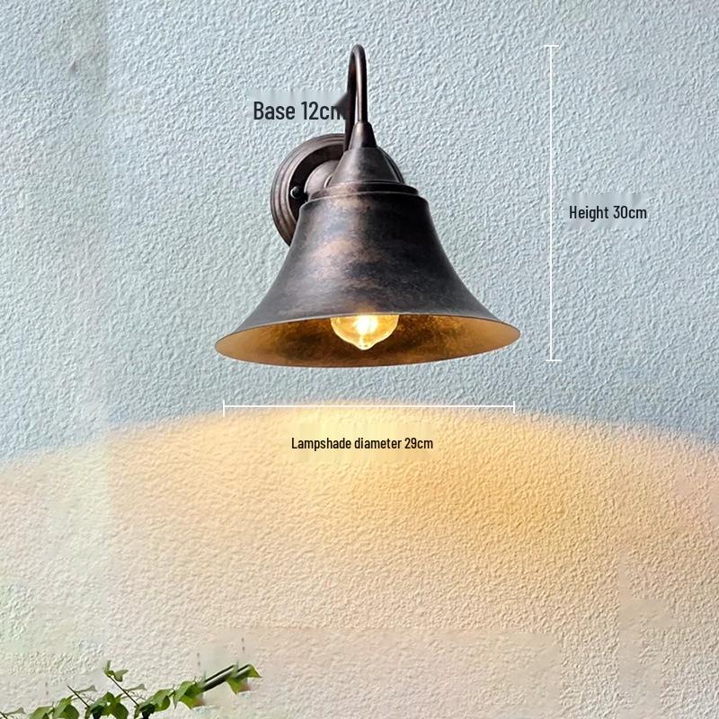Retro Industrial Outdoor Wall Lamp - Iron Art for Hallway, Corridor, Balcony, or Restaurant