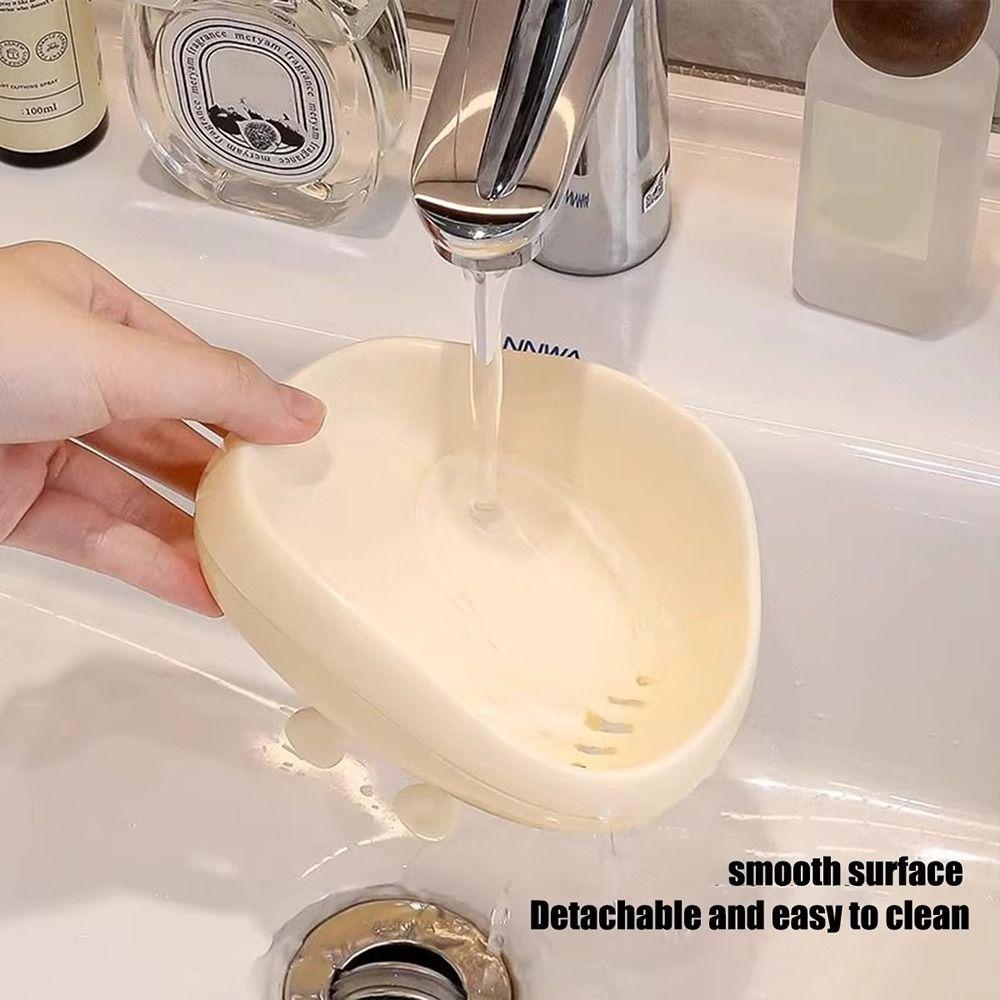 1Pcs Universal Punch Free Soap Box Multi-purpose Wall Mounted Soap Dish Box Cloud Cute Drainage Storage Rack Bathroom Supply