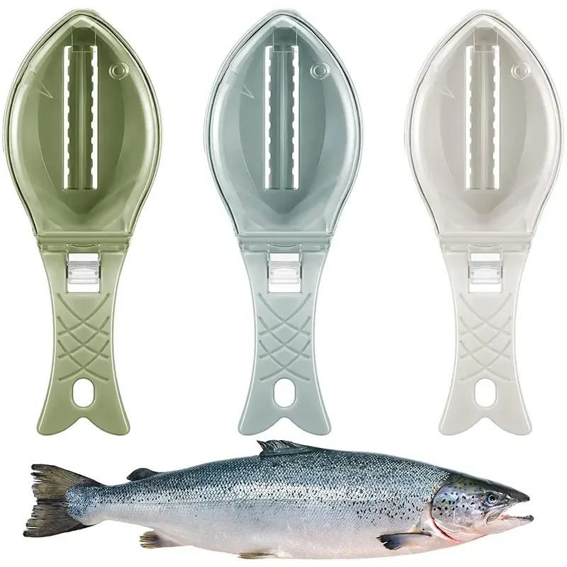 Fish Scales Graters Scraper Fish Cleaning Tool Scraping Scales Device with Cover Home Kitchen Cooking Fishing Tool Pesca Tackle