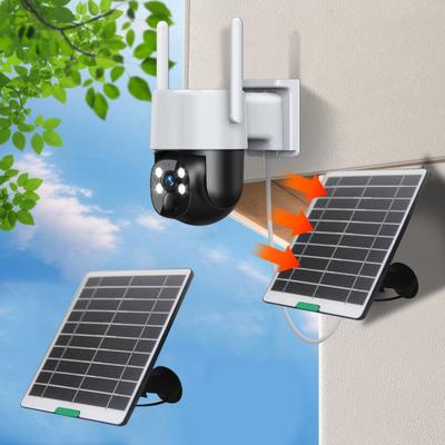 Panneaux Solaires 5.3W Silicium Monocristallin Alimentation IP65 Étanche Panneau Solaire pour Sonnettes Vidéo Ring Caméras Équipement de Sécurité
