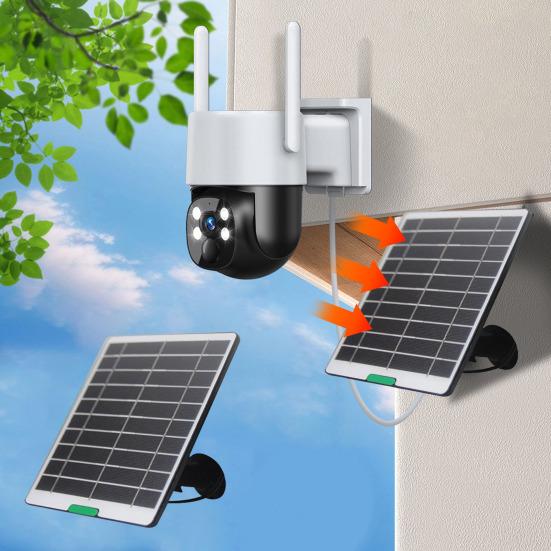 Solar Panels 5.3W Single Crystal Silicon Power Supply IP65 Waterproof Solar Panel for Ring Doorbells Cameras Security Equipment