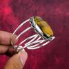 Tiger's Eye 925 Solid Sterling Silver Bangle, Handmade Gemstone Bangle, Gift For Mom Antique Jewelry