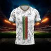 Tendência da Moda de Verão Casual Estilo Padrão de Elementos Esportivos Impressão 3D Gola O Manga Curta Masculino Confortável Solto Top