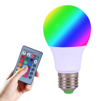 3W/5W E27 LED Ampul 16 Renk 24 Anahtar Uzaktan Kumanda Gece Lambası