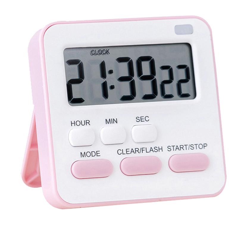 With Flashing Light Timer Cooking Kitchen Sport Study Alarm Clock Big Digits