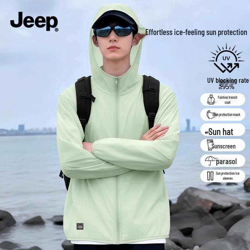 

JEEP Men s Lightweight Hooded UV Protection Jacket 3XL