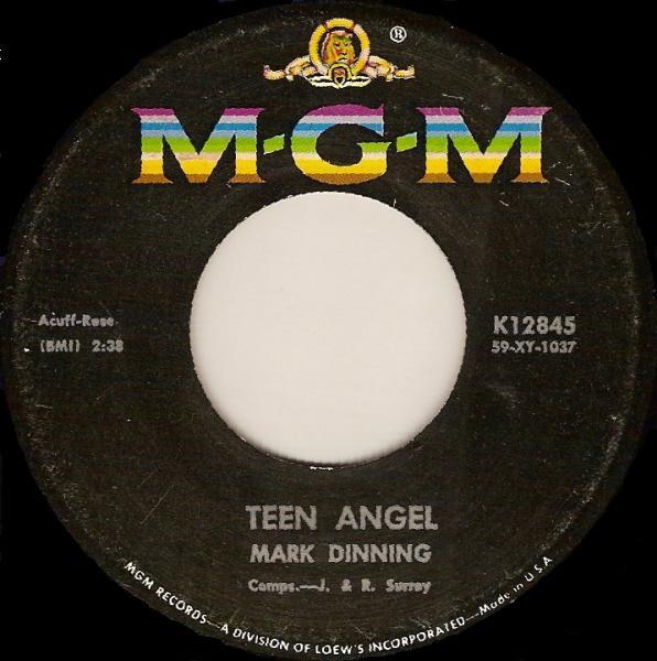 

7-дюймовая пластинка MARK DINNING Teen Angel Bye Now Baby K12845 MGM Records 1959 US Pop Б/у