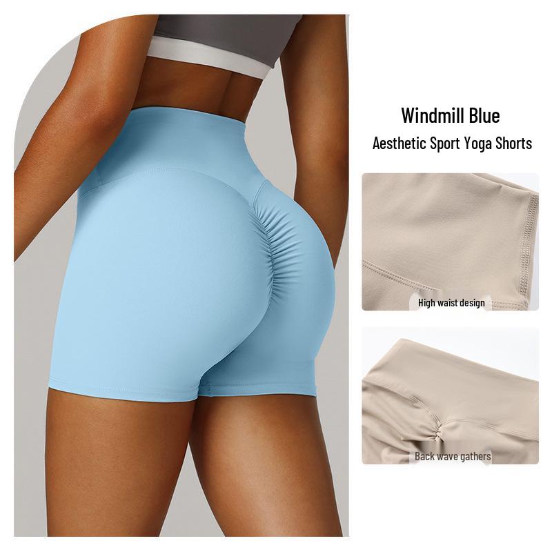High-waisted Women s Yoga Shorts; Butt-Lifting, Quick-Drying, Breathable for Running and Cycling. Medium