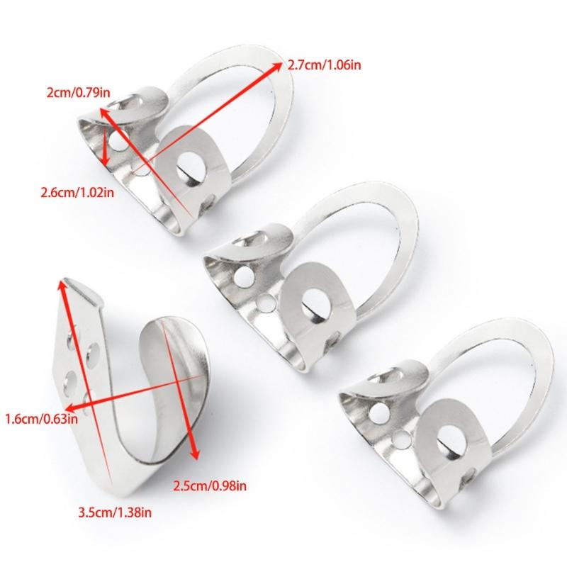 4Pcs Adjustable Guitar Plectrums for Acoustic Guitar Banjo Ukulele, Silver Metal Guitar Thumb Picks Finger Picks Set
