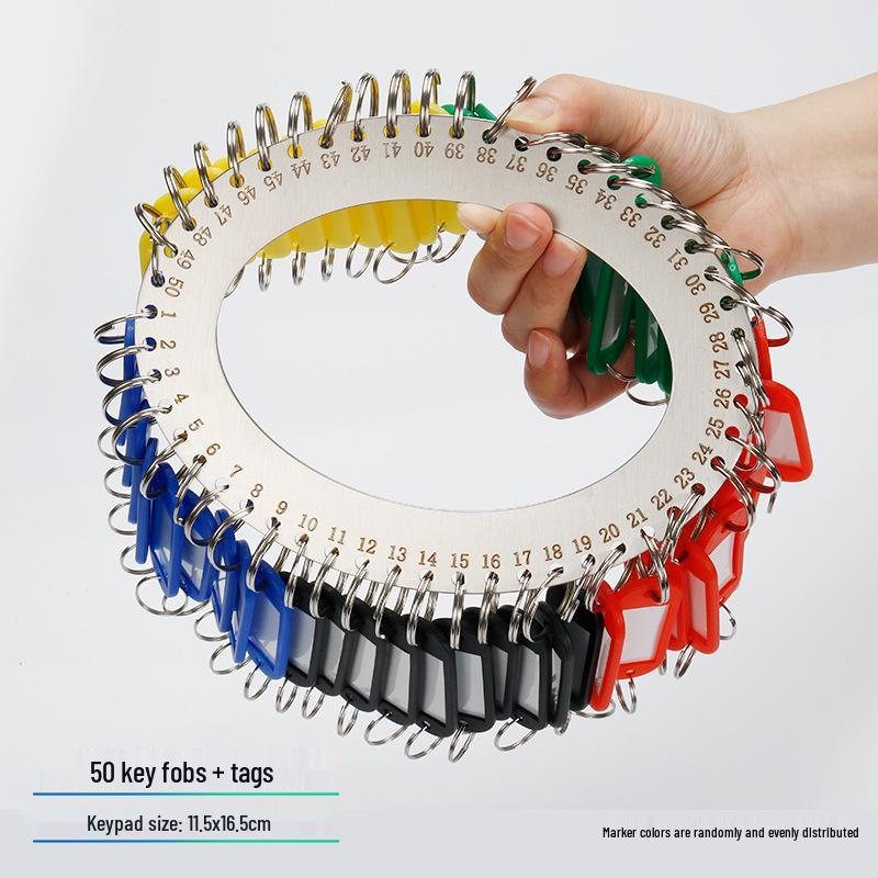 Stainless Steel Round Key Disk with Tag Ring for Key Management and Storage