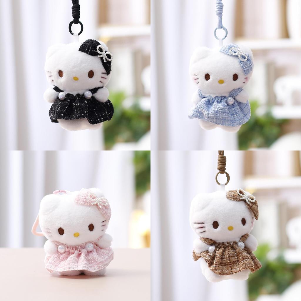 Hello Kitty Plush Toy Keychain Cute Cartoon Stuffed Animal For Kids Gift