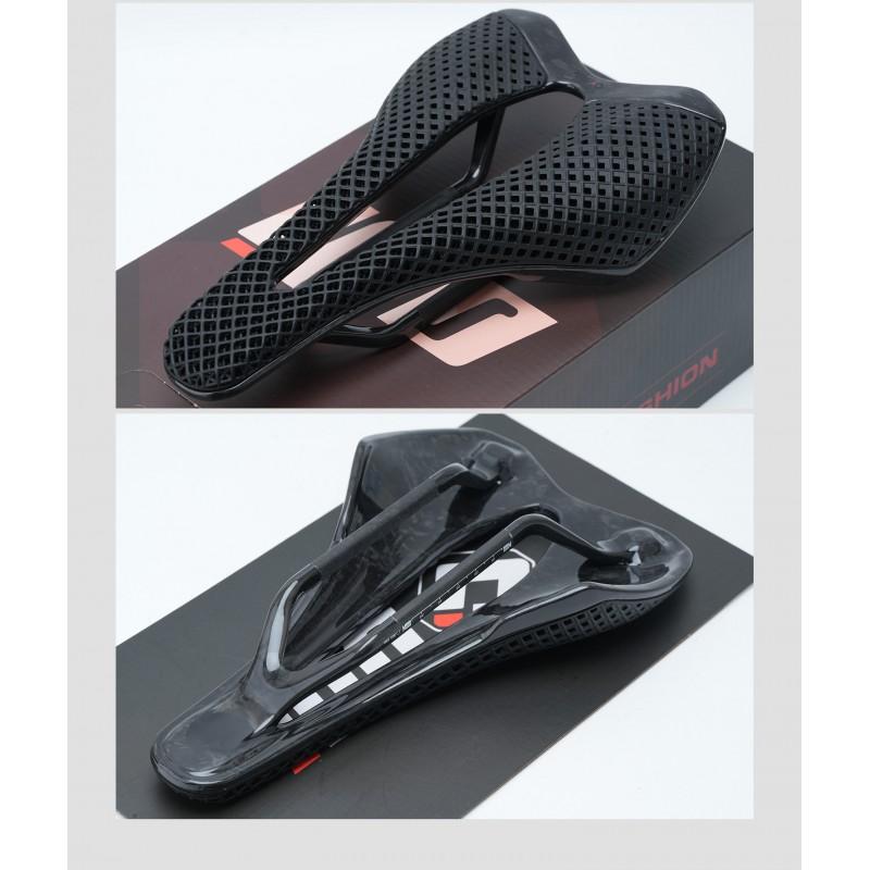 Ultra-Light Carbon Fiber Bicycle Saddle With 3D Printed Hollow Cushion Road Mountain Folding Bikes
