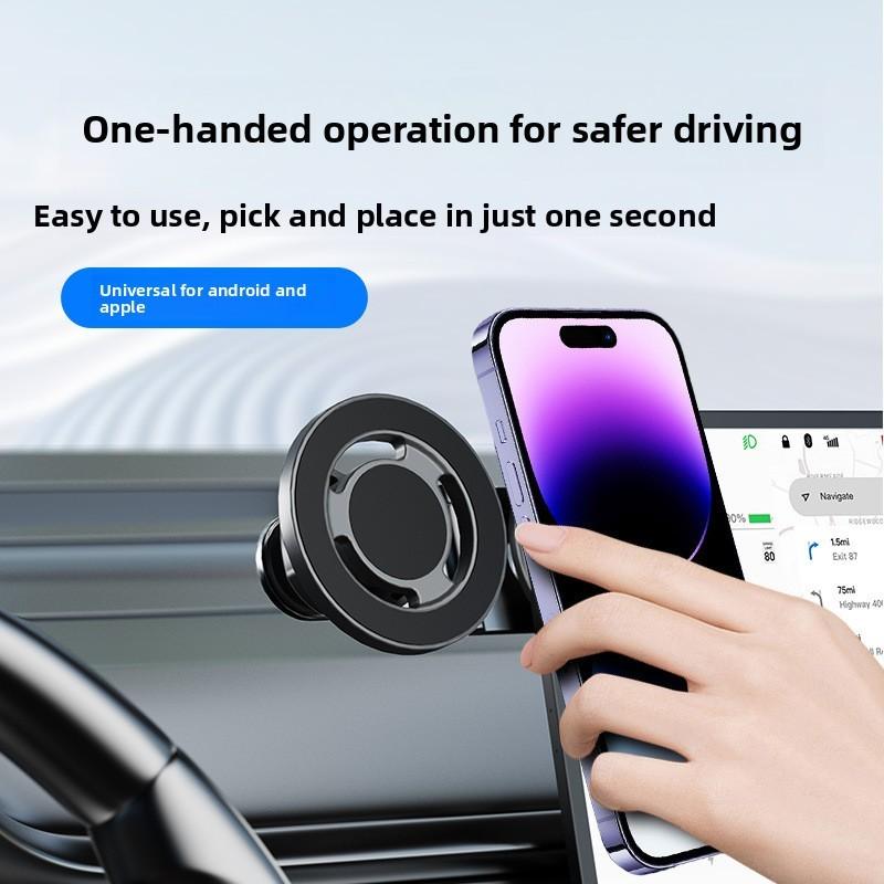 Magnetic Phone Holder Mount For Dashboard With Magnetic Absorption And Foldable Design
