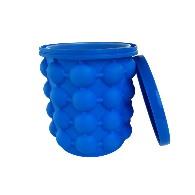Double-layer Portable Ice Bucket for Outdoors and Bars: Commercial-Grade Round Insulation System for Home Use.