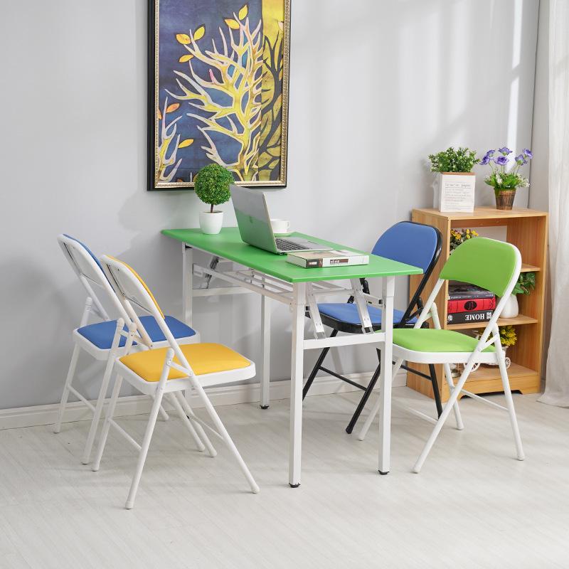 Compact Folding Chair with Backrest for Home, Office, or Dining