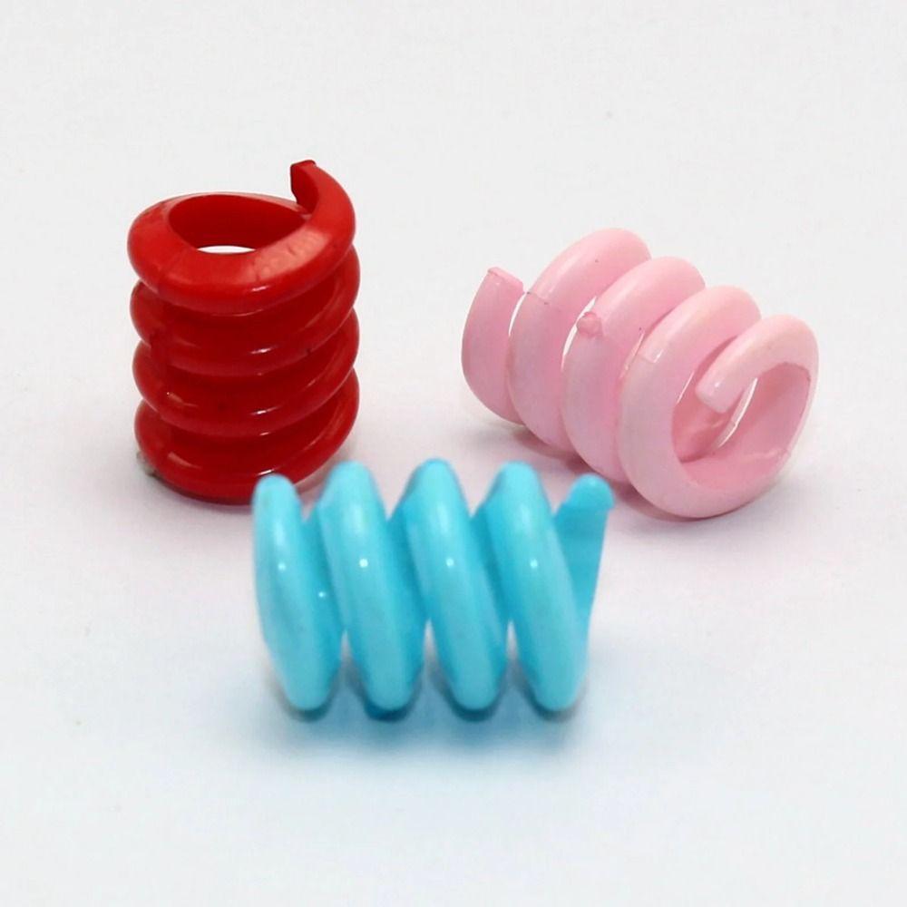 50pcs Big Hole Dreadlocks Beads Charm Hair Braid Tubes Spring Dreadlock Ring  for Women Girls