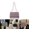 2024 New Commuter Fashion Retro Corduroy Large Capacity Simple Chain Shoulder Crossbody Bag For Women In Black