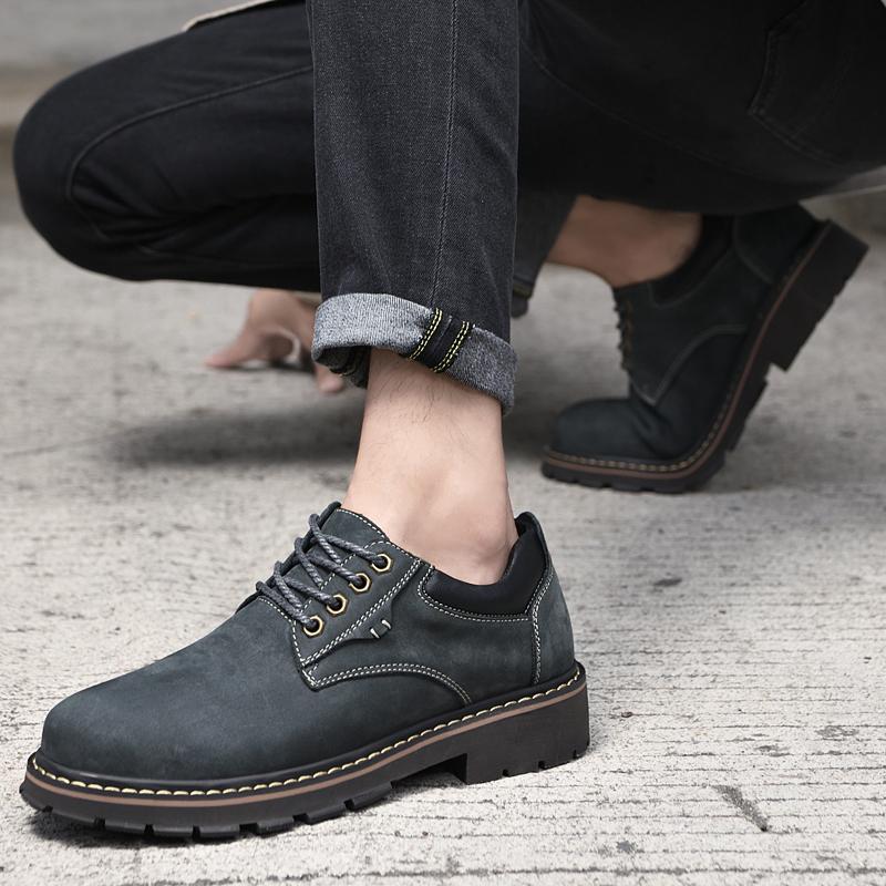 Mode Herr Affärsmän Formella Skor Allmatch Herr Casual Oxfords Skor Klassiska Herrskor för Bröllop Äkta Läder Social Sko