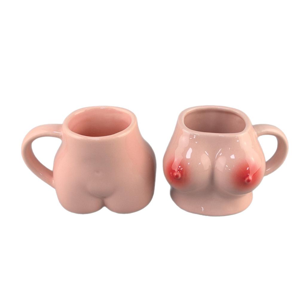 Creative Xiaohongshu Instagram Creative Chest Personalized Fun Coffee Cup Human Body Art Ceramic Water Cup