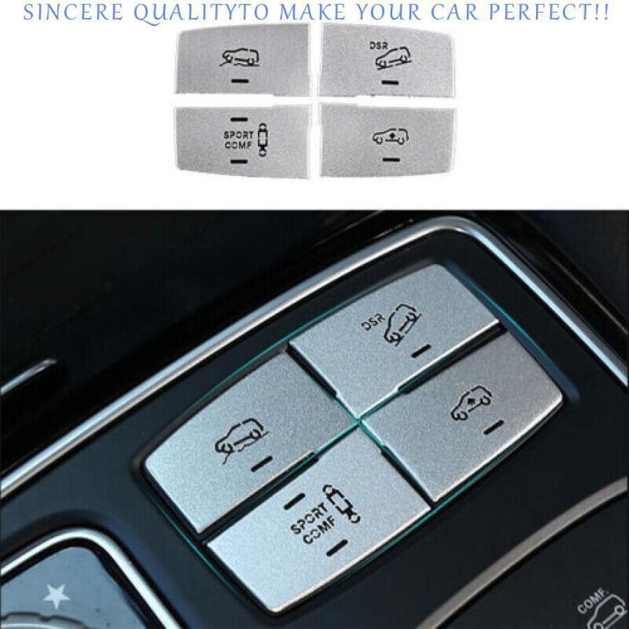 For Mercedes-Benz GL ML 2012-16 Silver Alloy Suspension Adjustment Button Trim