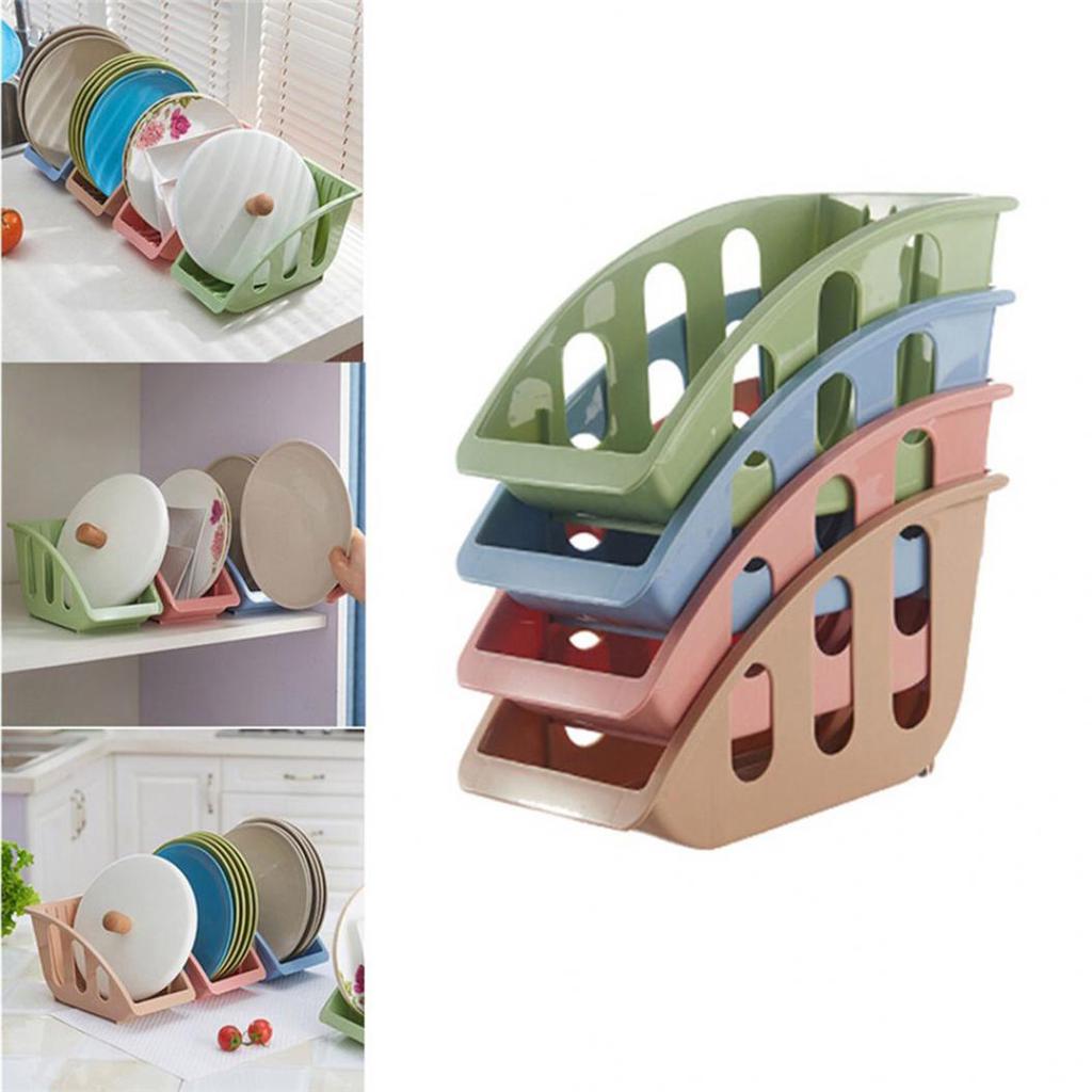 Card Slot Bowl Dish Storage Basket Rack Drain Holder Shelf Home Kitchen Tools