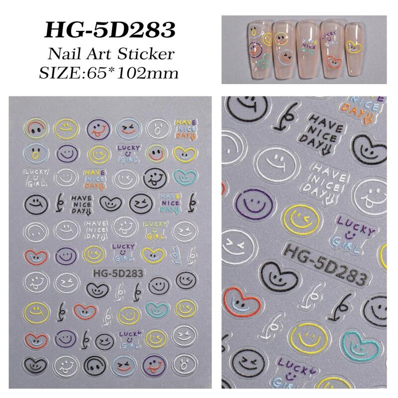 Smile Self Nail Art Sticker Pedicure Manicure Materials