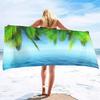 Beach Towel Palm Leaves Pattern Oversized Microfiber Tropical ,Thin Lightweight Pool Swim Tree Bath Shower