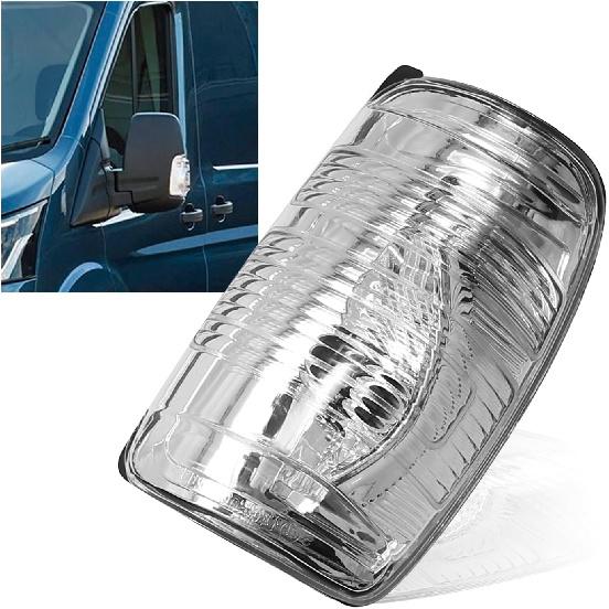 EATAKWARD 2 PCS Wing Mirror Left Driver & Right Passenger Side Turn Signal Light Indicator Lamp Lens Cover Replacement For Ford Transit T150 250 350