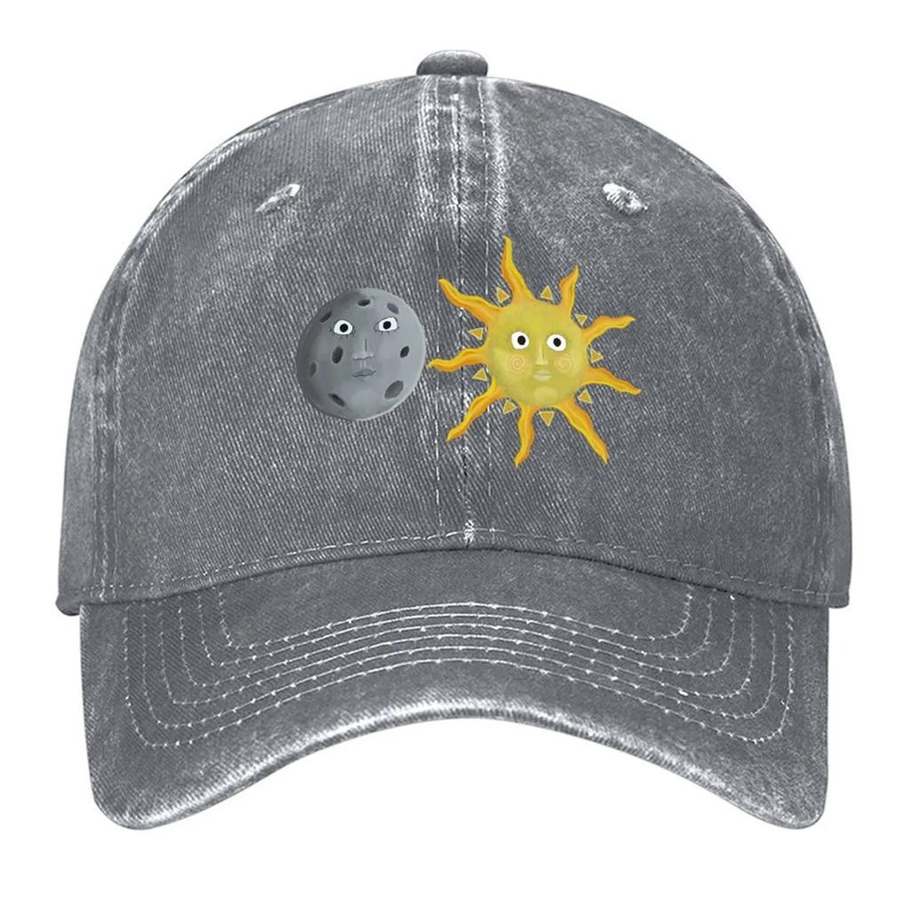 Sun and Moon Color Faces Baseball Cap Golf Hat Man Winter Hat Sun Cap Wild Ball Hat Caps For Men Women's