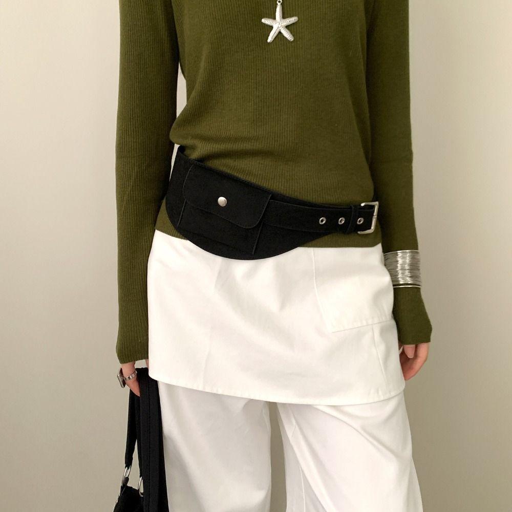 PU Women Waist Bag Wide Women Belt Bag Fashion Waistband  Dress Corsets
