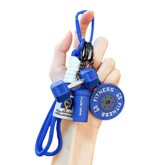 Pandantiv Chei Portabil Multifuncțional cu Șnur Împletit Sticlă de Apă Gantere Plăci Halteră Farmec Fitness Accesorii Sportive