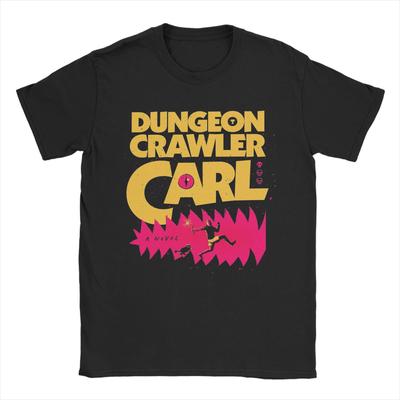 Men New Achievement Dungeon Crawler Carl T Shirt  Pure Cotton Clothes Funny Short Sleeve Round Collar Tee Shirt Printing TShirt