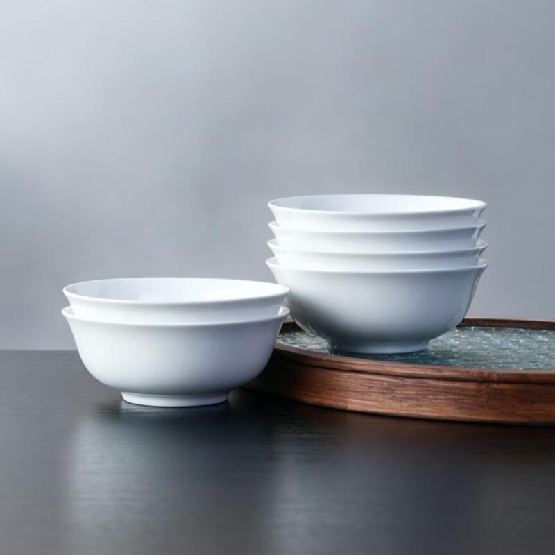 Haoya Jingdezhen Underglaze Ceramic 4-inch Small Soup Bowls (Set of 6)