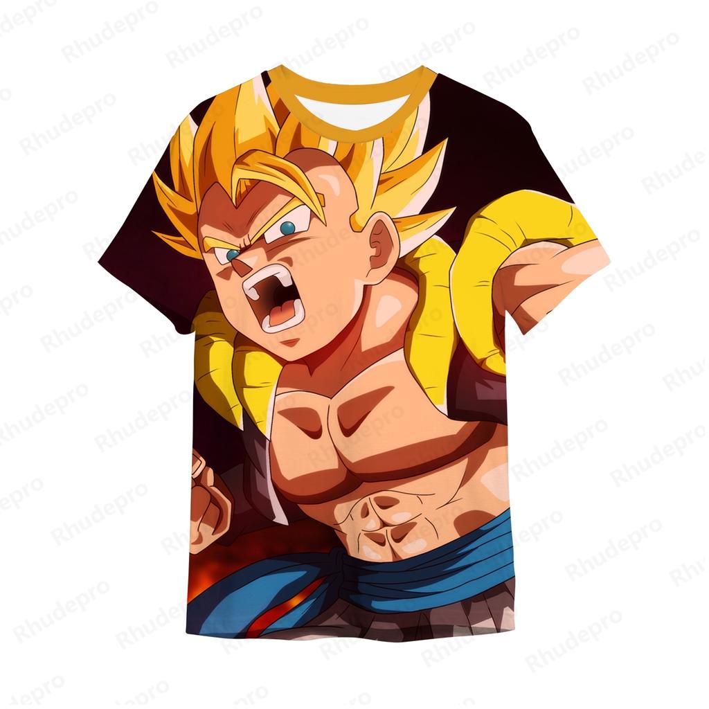 Goku T-Shirt Short Dragon Ball Harajuku Style Goku Hip Hop Boy Sleeve Tee New Tops Trend Clothing High Quality Men's Y2k 5XL