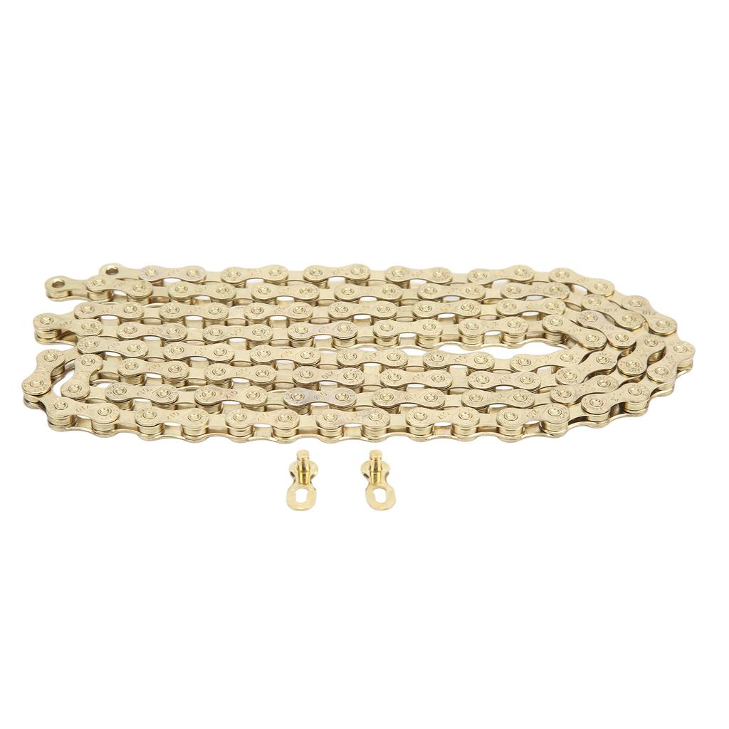 Bike Chain 116 Links 10 Speed Electroplating Rust Protection Mountain Bike Chain for Mountain Road Bike