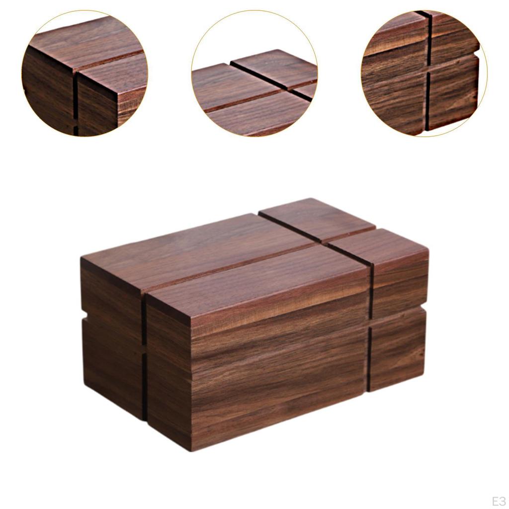 Facial Tissue Case Napkin Dispenser Wooden Ornament Paper Storage Box Holder