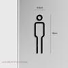 Toilet Door Wall Sticker Acrylic Board Restroom Sign WC Bracket Universal Wall Stickers