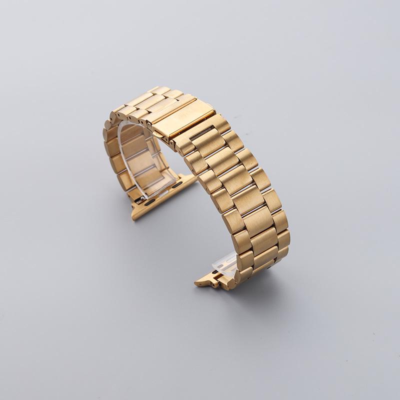 Cinturino in Acciaio Inossidabile a Tre Perle per Apple Watch & Huawei GT4