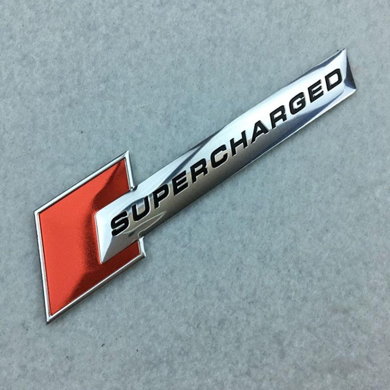 Styling Car Aluminum Stickers Supercharged Decal Emblem Badge Sticker For